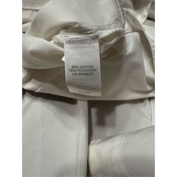J. Jill White Shirt Collection Womens Small Quarter Button Up Tunic Top Career - Picture 6 of 8